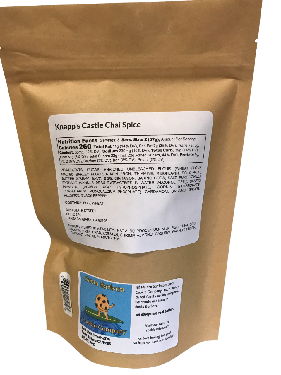Knapp's Castle Chai Spice Cookie Ditty Bag