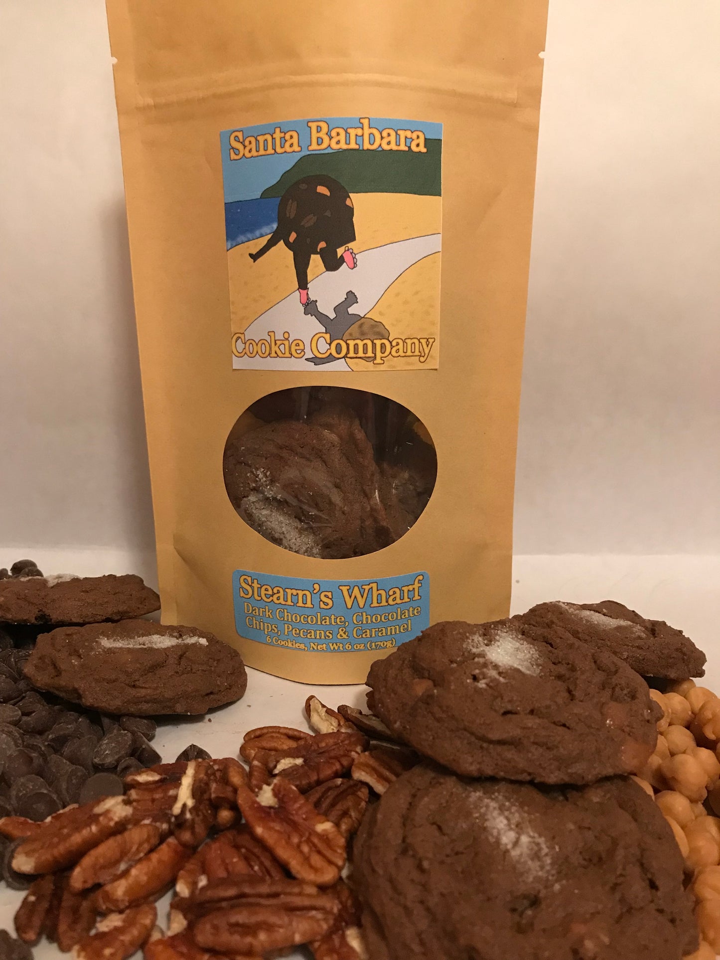 Stearn's Wharf Chocolate Caramel Pecan Cookie Bag Wholesale