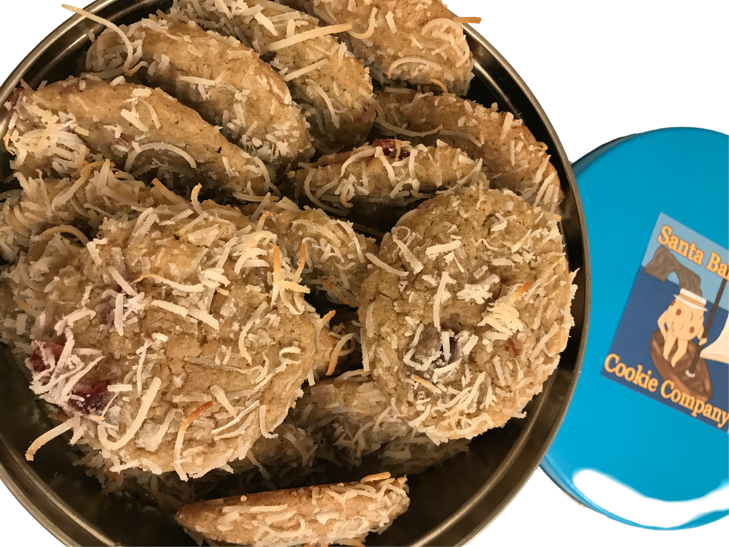 Anacapa Amarena Cherry Coconut 1 lb. Cookie Tin
