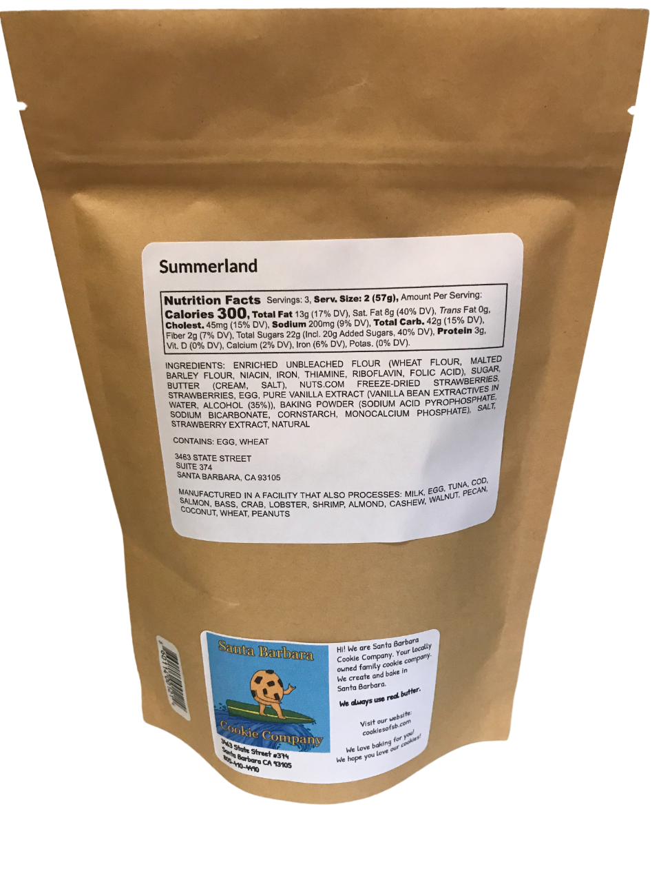 Summerland Strawberry Cookie Ditty Bag